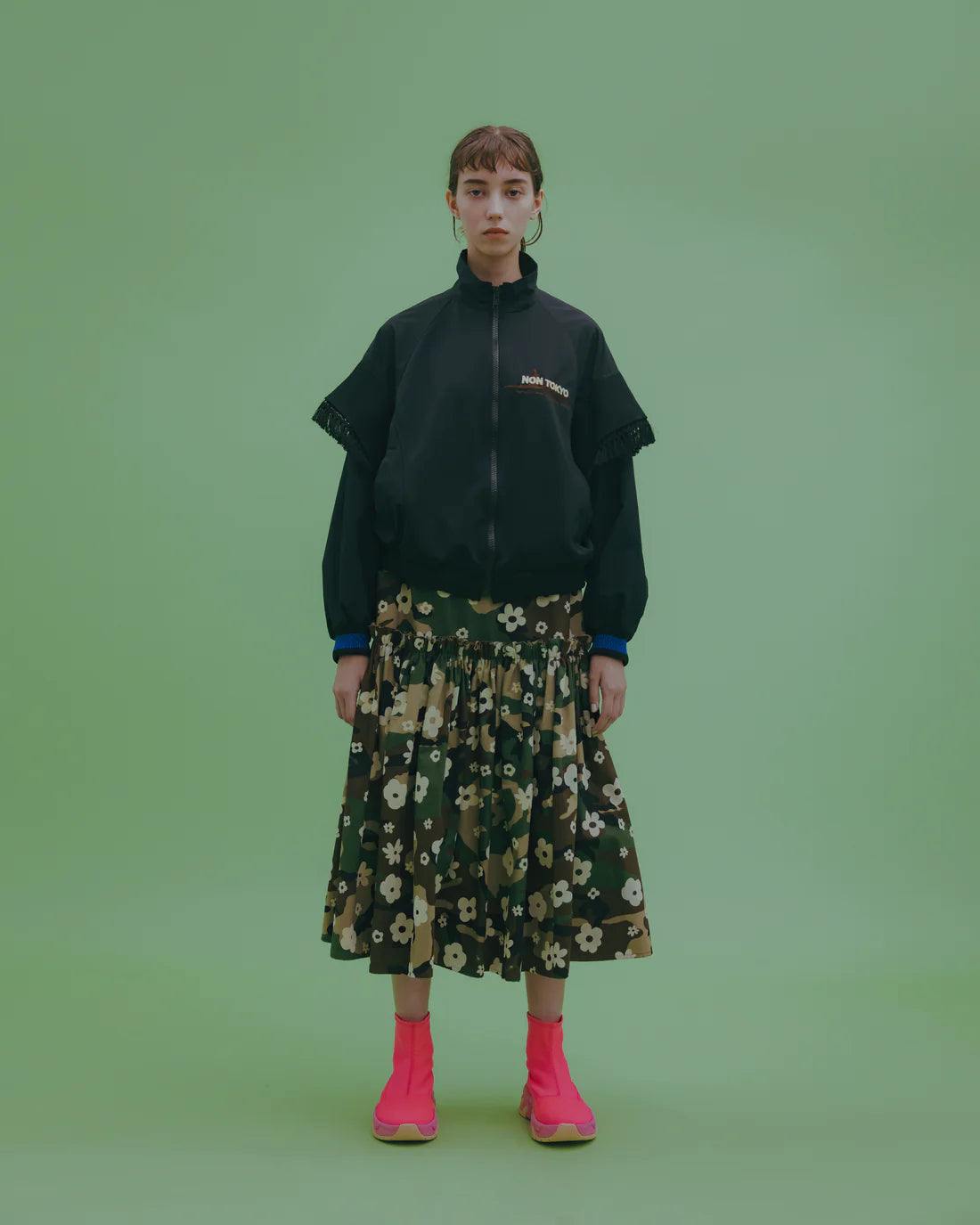 NON TOKYO FRINGE TRACK JACKET (BLACK)