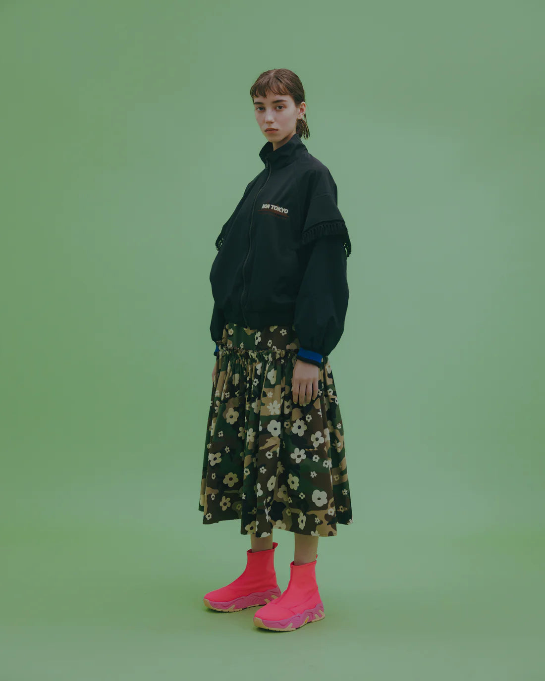 NON TOKYO FRINGE TRACK JACKET (BLACK)