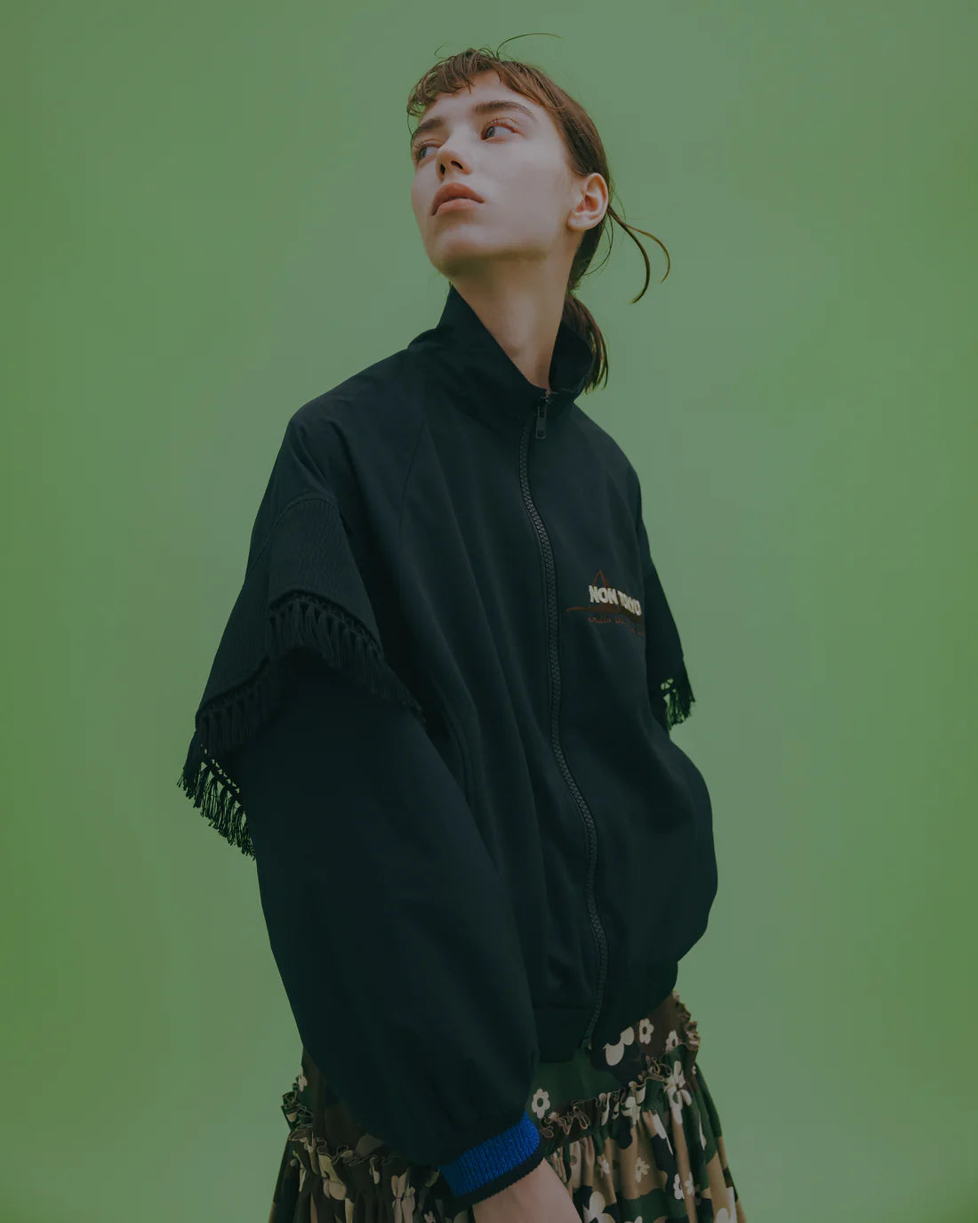 NON TOKYO FRINGE TRACK JACKET (BLACK)