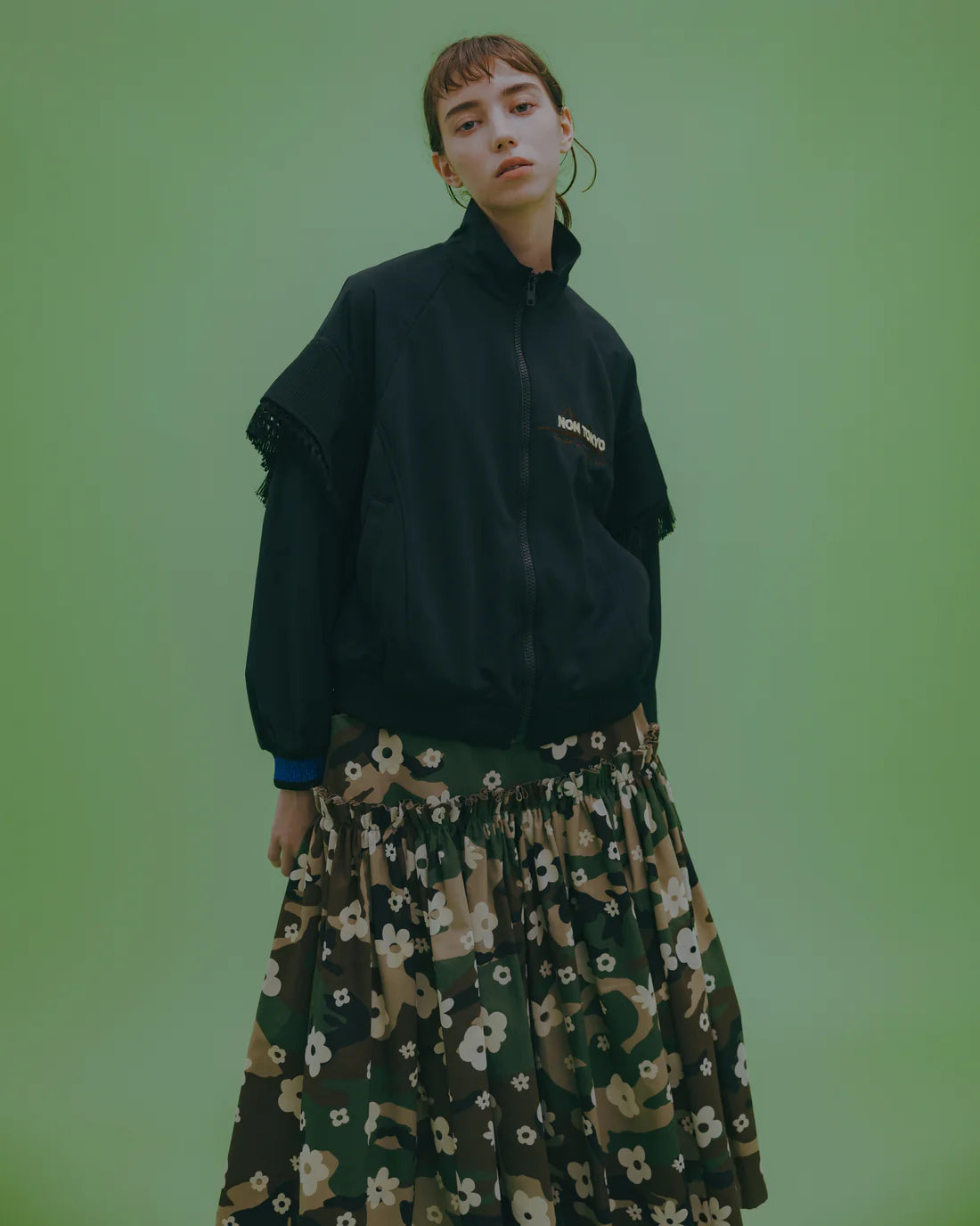 NON TOKYO FRINGE TRACK JACKET (BLACK)