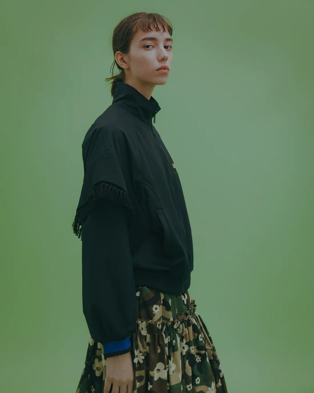 NON TOKYO FRINGE TRACK JACKET (BLACK)