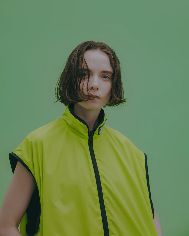 NON TOKYO REVERSIBLE VELOUR VEST (BLACK×GREEN)