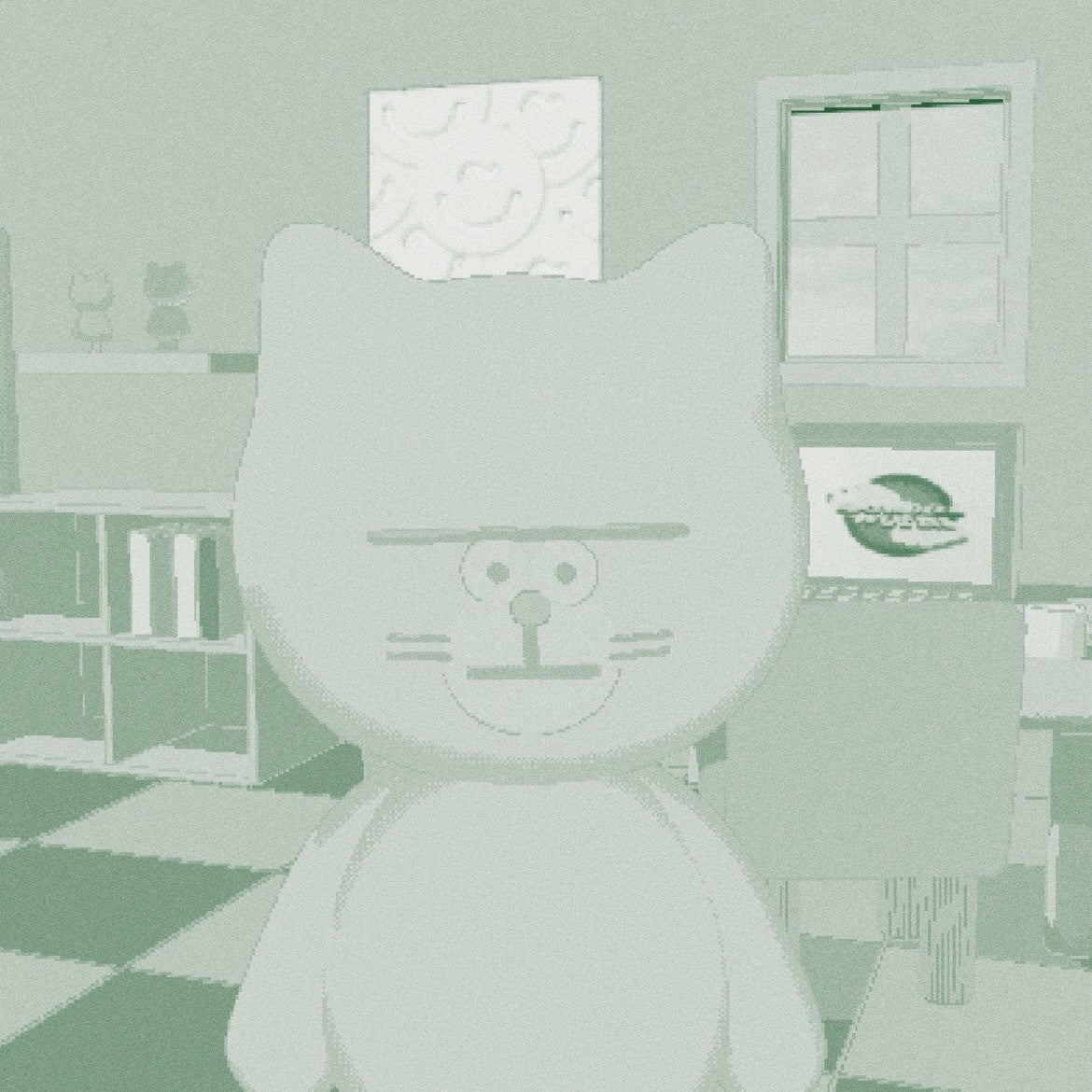 romroom【うにが挨拶したそうにこっちを見ている(green)】420 POSTER