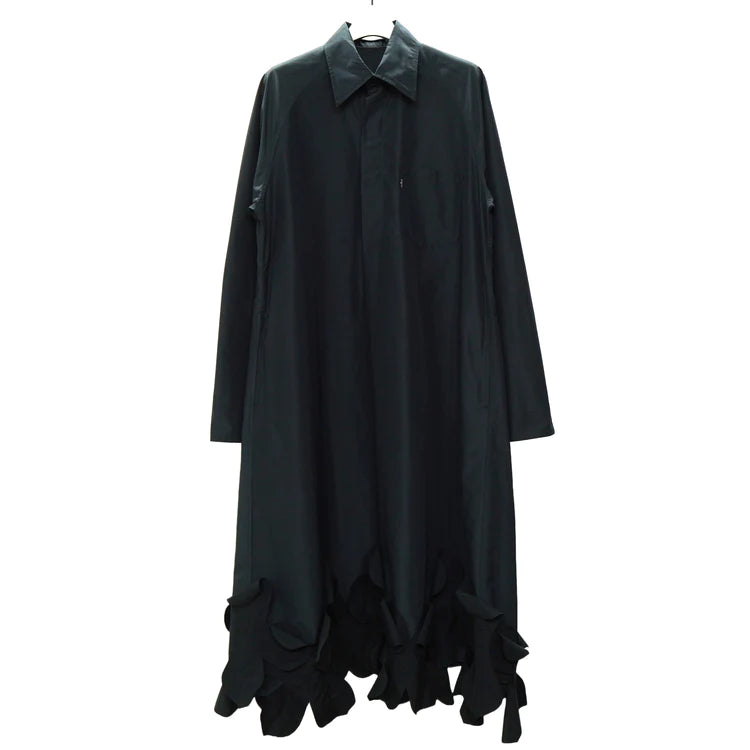 NON TOKYO FLOWER PATCH SHIRT ONE-PIECE (BLACK)