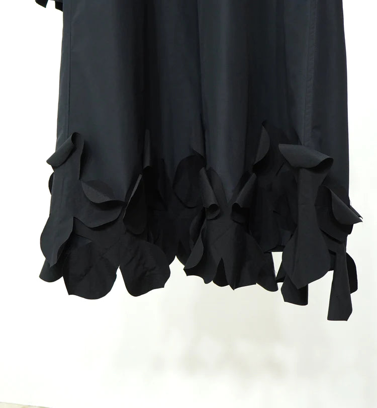 NON TOKYO FLOWER PATCH SHIRT ONE-PIECE (BLACK)