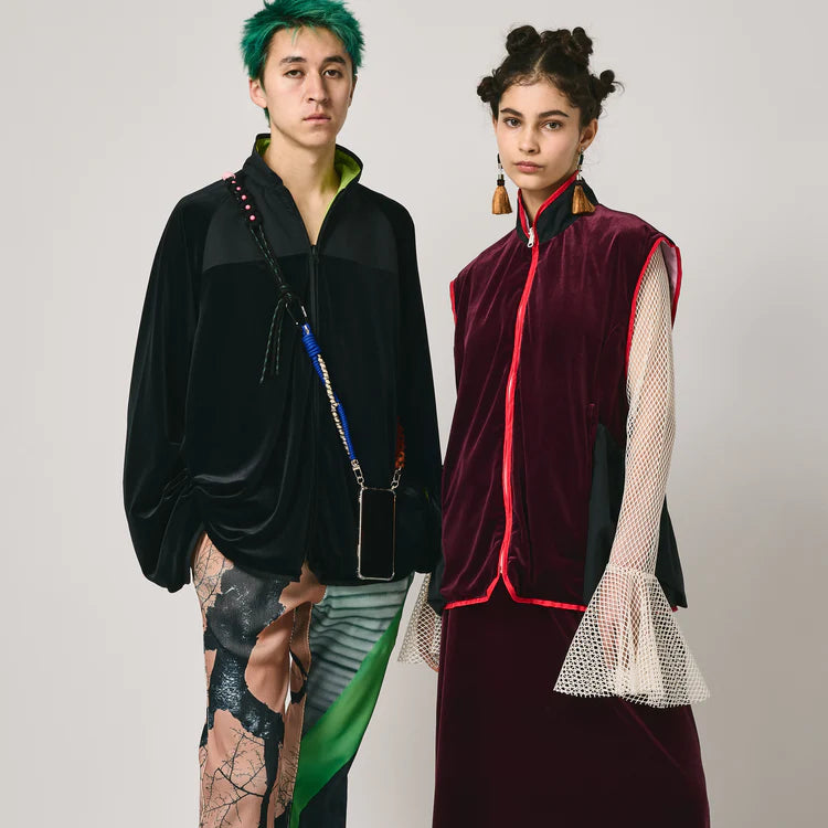 NON TOKYO REVERSIBLE VELOUR JACKET (BLACK×GREEN)