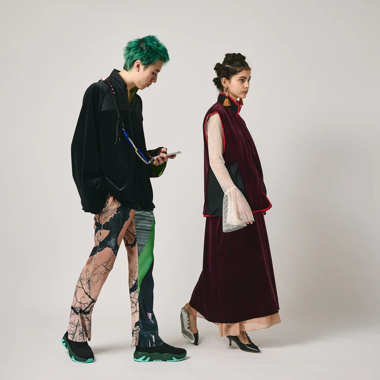 NON TOKYO REVERSIBLE VELOUR JACKET (BLACK×GREEN)