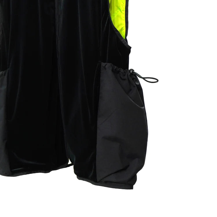 NON TOKYO REVERSIBLE VELOUR VEST (BLACK×GREEN)
