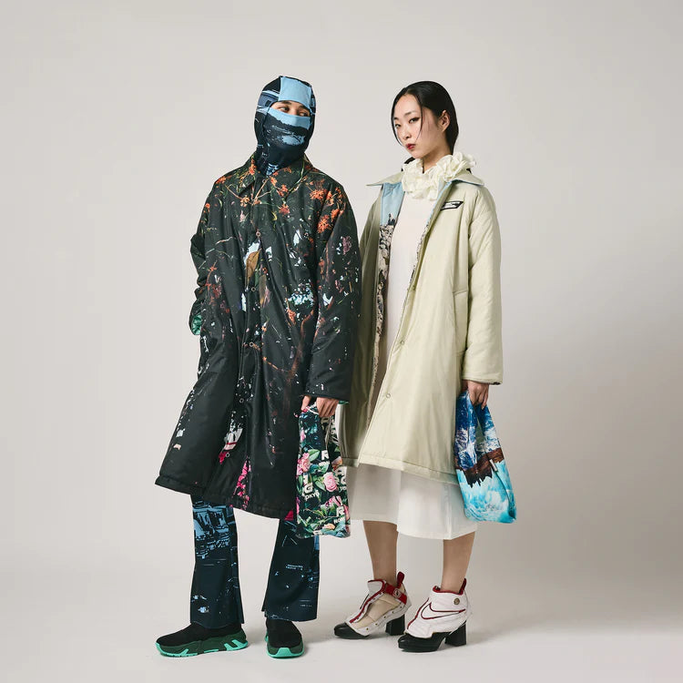 NON TOKYO REVERSIBLE BATTING COAT (SNOW MOUNTAIN×BEIGE)