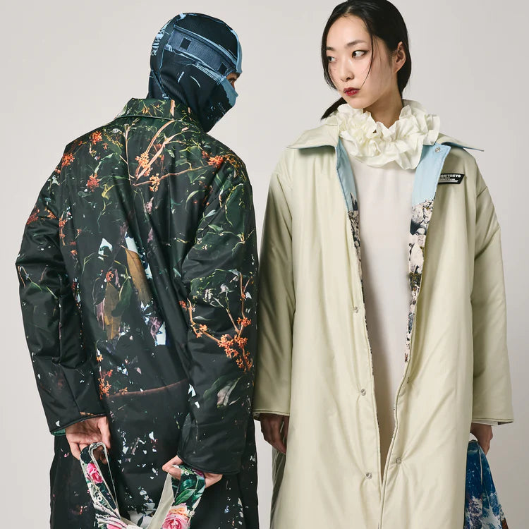 NON TOKYO REVERSIBLE BATTING COAT (SNOW MOUNTAIN×BEIGE)