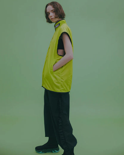NON TOKYO REVERSIBLE VELOUR VEST (BLACK×GREEN)