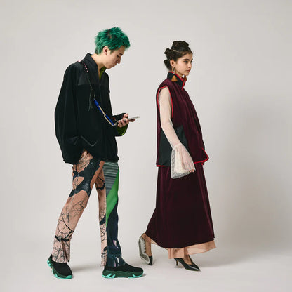 NON TOKYO REVERSIBLE VELOUR JACKET (BLACK×GREEN)