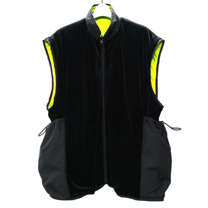 NON TOKYO REVERSIBLE VELOUR VEST (BLACK×GREEN)