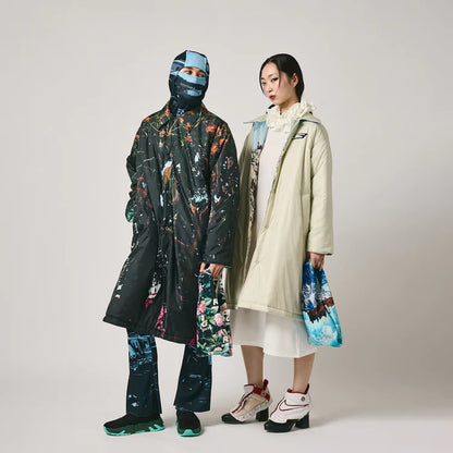 NON TOKYO  REVERSIBLE BATTING COAT (SNOW MOUNTAIN×BEIGE)