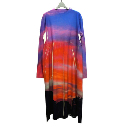 NON TOKYO DIRECT PRINT RIB ONE-PIECE (RED)