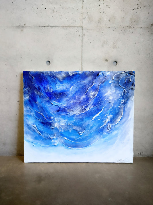 #colorless blue -山内あいな「Transparency」 Abstract painting